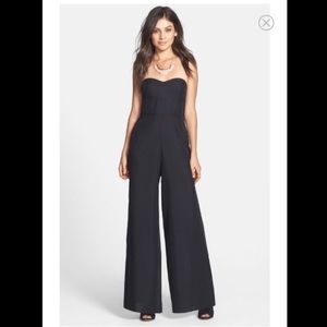 Band Of Gypsies Wide Leg Strapless Jumpsuit
